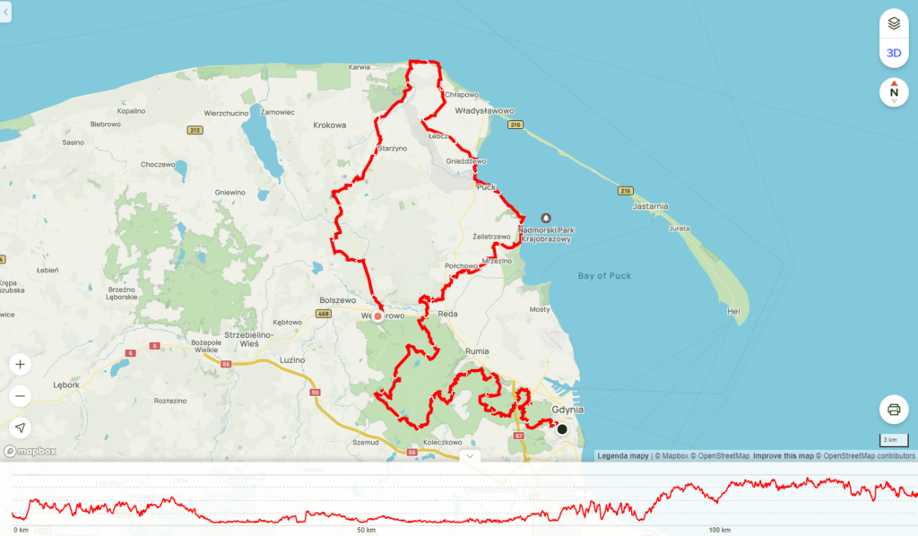 The 160km route of the ULTRA WAY Running Festival.